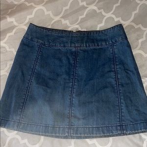 Free people Denim zip it skirt